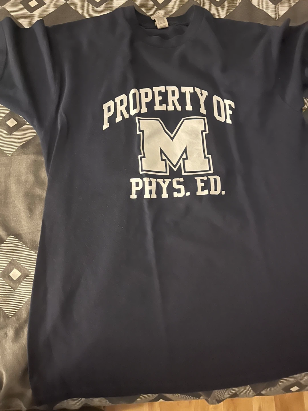 st mary s sports shirt  Navy Property of Phys. Ed. T-Shirt