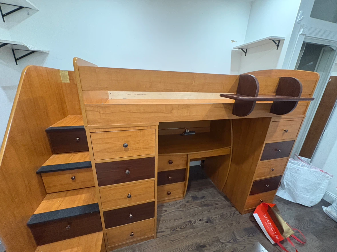 Lofted bed, desk, and dresser set - photo 2