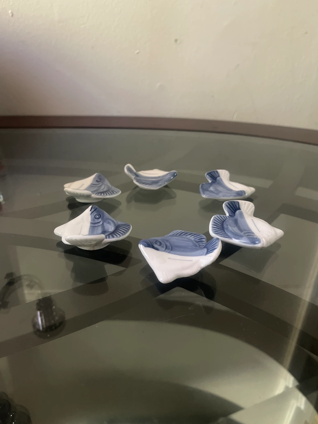 Set of 6 Ceramic Fish Chopstick Rests