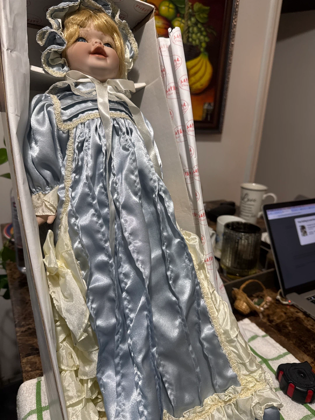Beautiful Shoe Shopper Porcelain Doll 22 inch