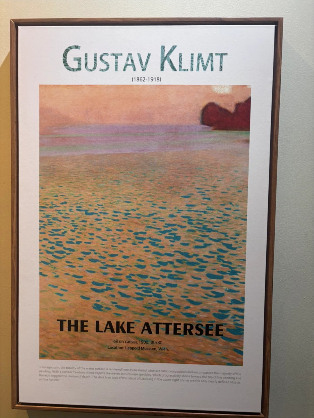 Gustav Klimt The Lake Attersee Framed Print