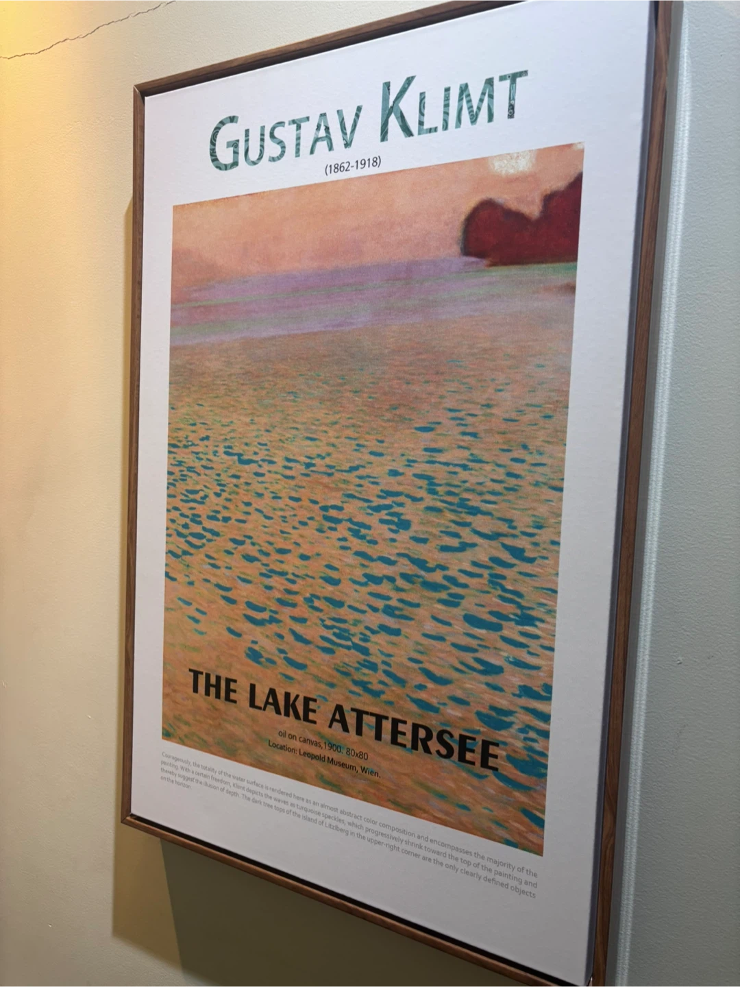 Gustav Klimt The Lake Attersee Framed Print - photo 2