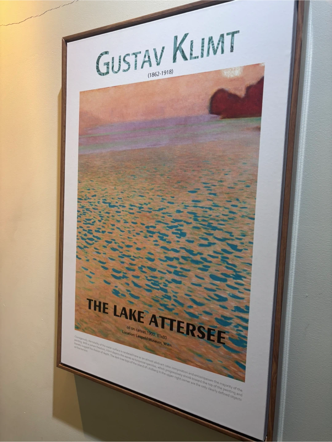 Gustav Klimt The Lake Attersee Framed Print - photo 3