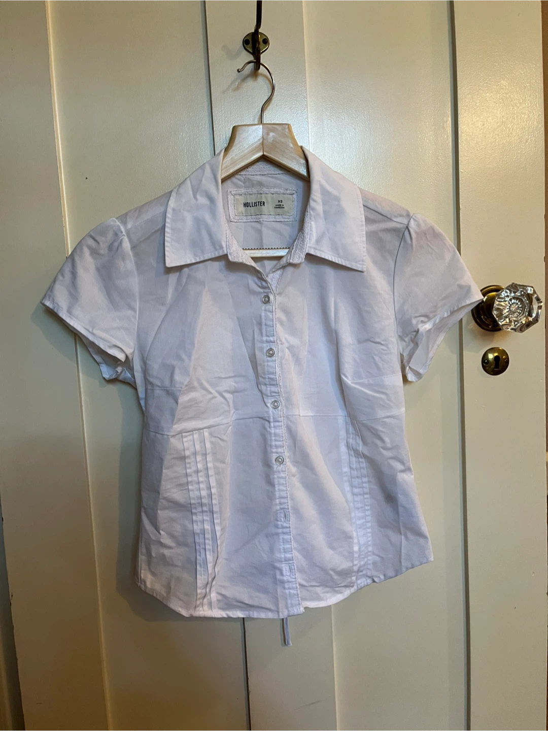 Hollister White Button-Down Shirt