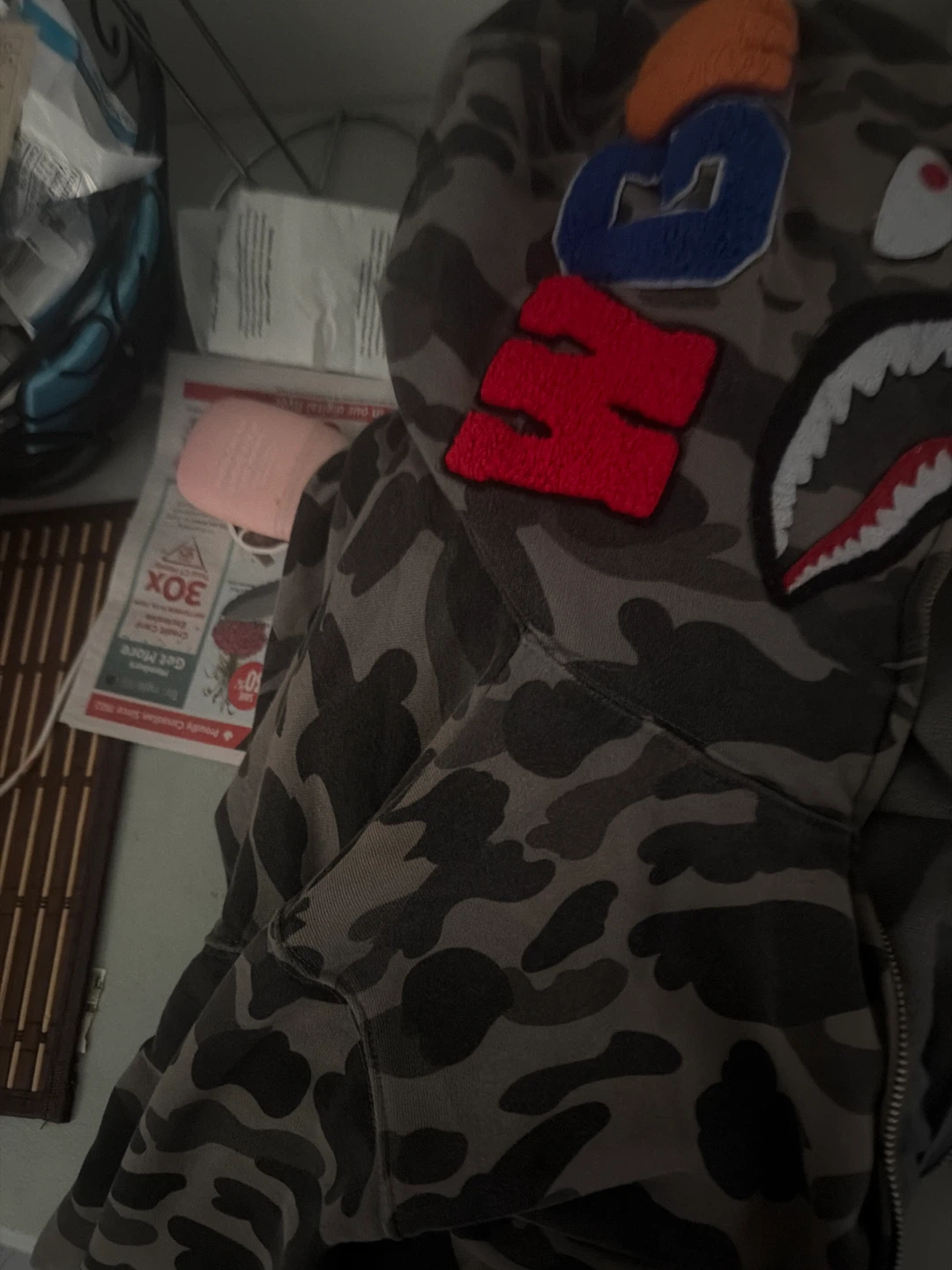 BAPE Shark Camo Zip-Up Hoodie