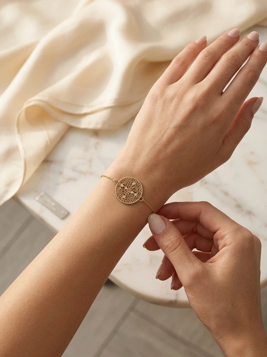 Circle Motif Bracelet (6 stones) - photo 5