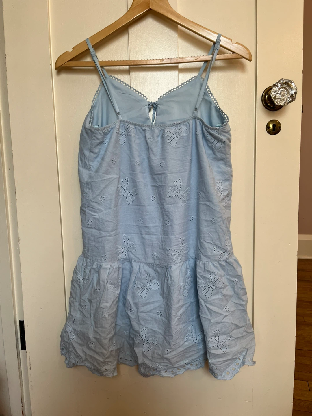 Light Blue Eyelet Embroidered Dress - photo 2