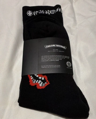 Chrome Hearts Lips Socks - Black - Large