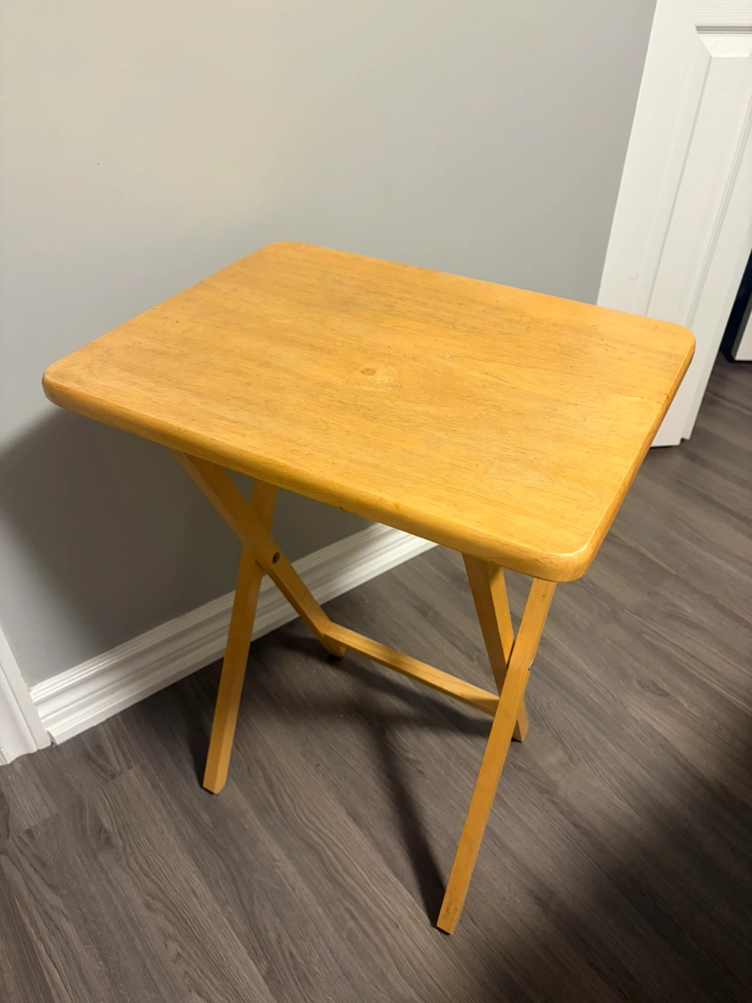 Set of 2 Wooden Folding Side Tables
