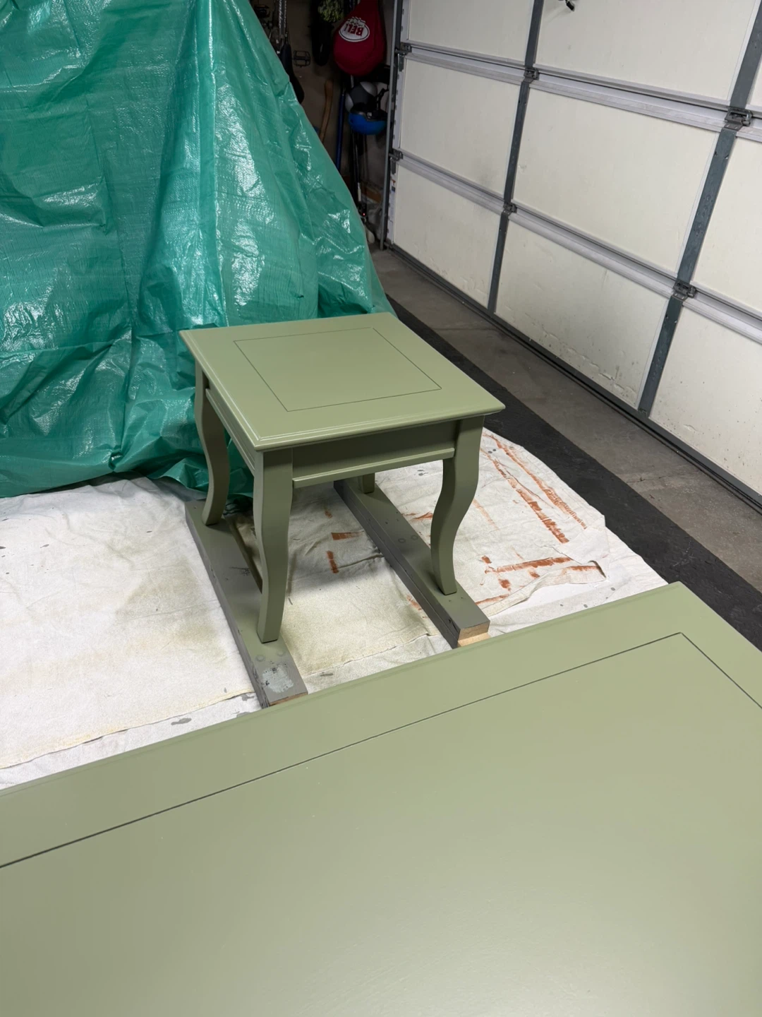 Sage Green Coffee and Side Table Set