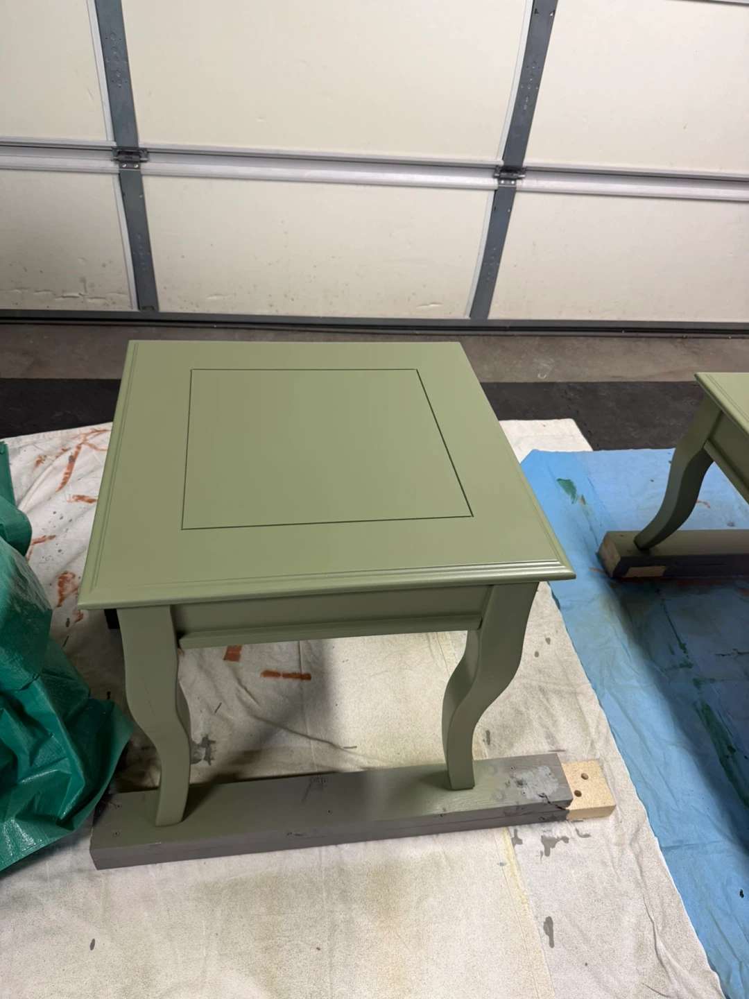 Sage Green Coffee and Side Table Set - photo 2