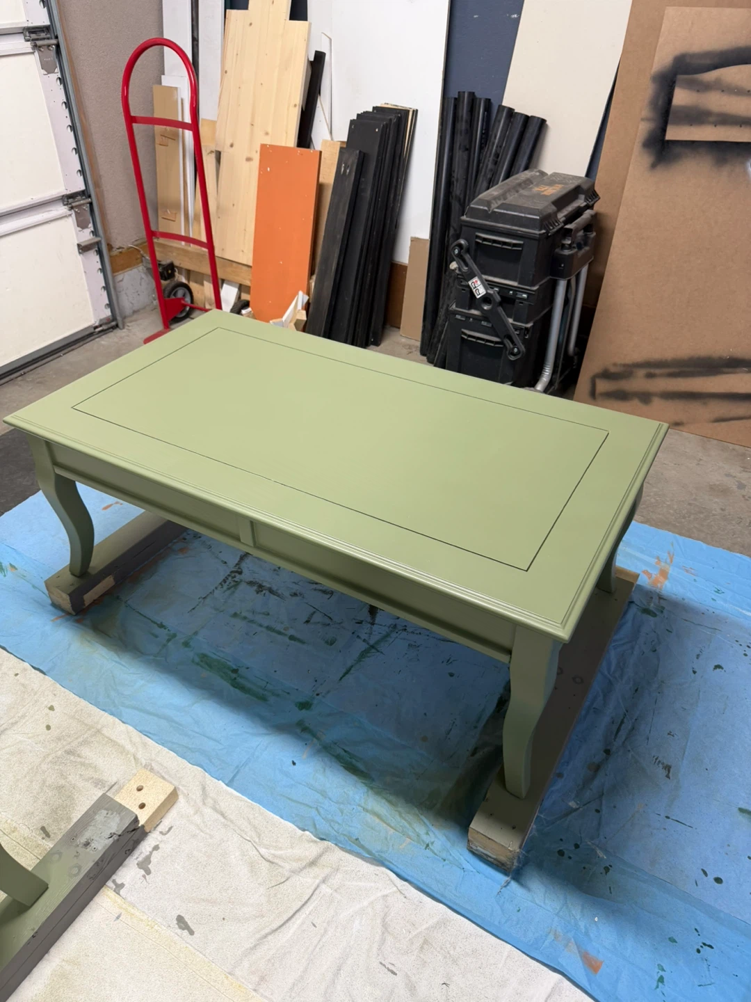 Sage Green Coffee and Side Table Set - photo 4
