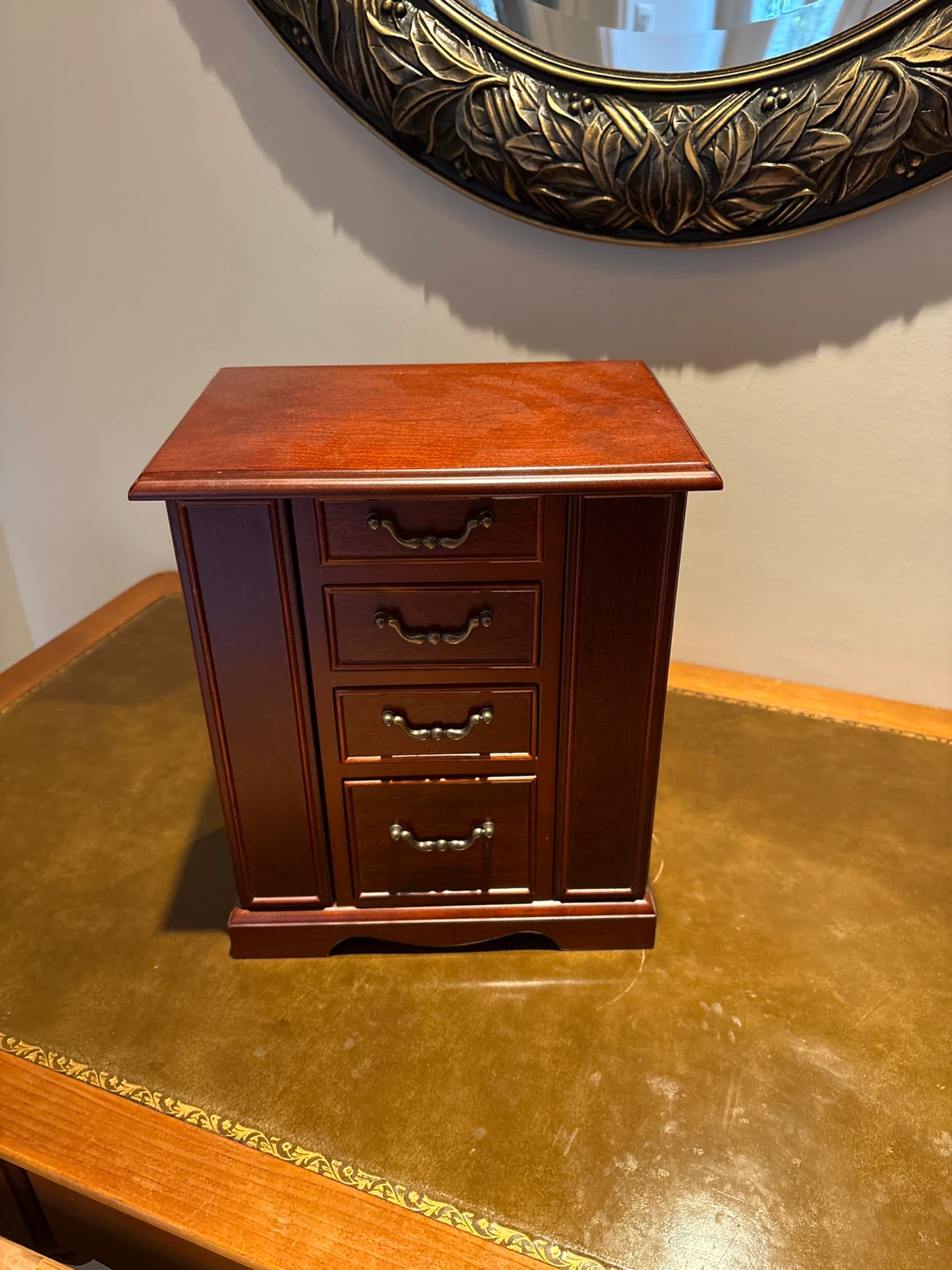 Wooden Jewelry Box with Drawers and Side Panels - photo 2