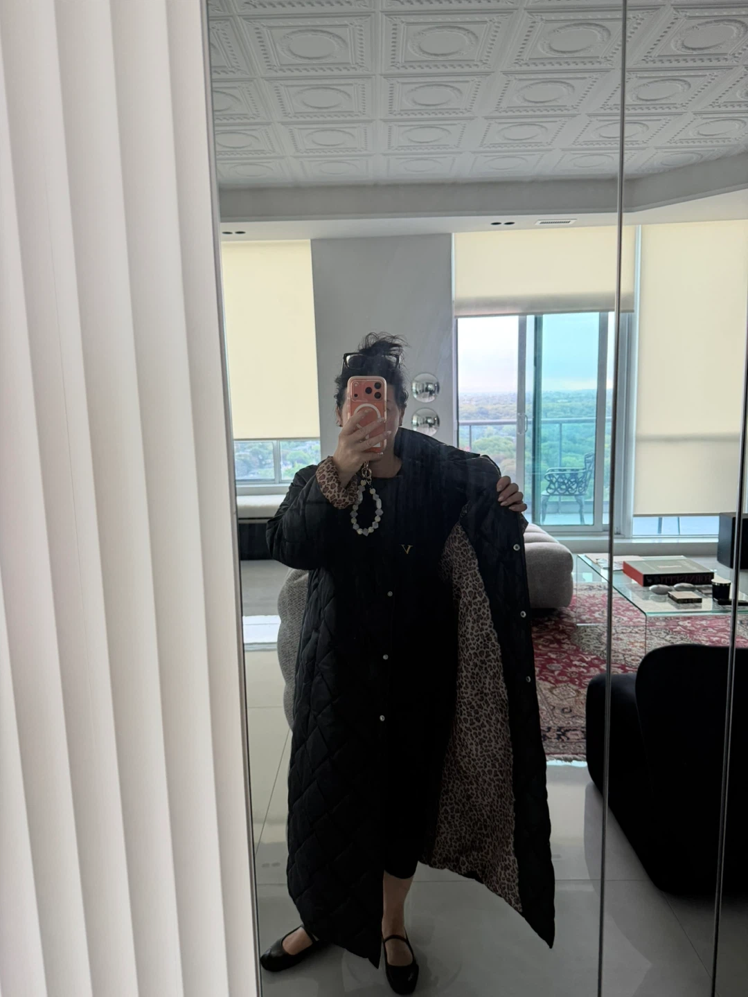 Quilted light weigh trench coat