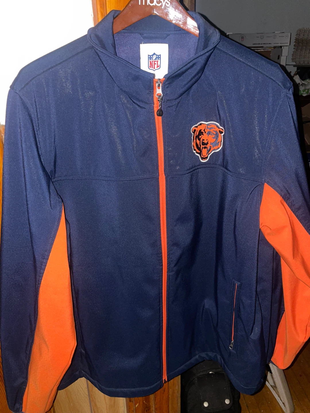 Chicago Bears NFL Official Soft Shell Jacket Navy XXL