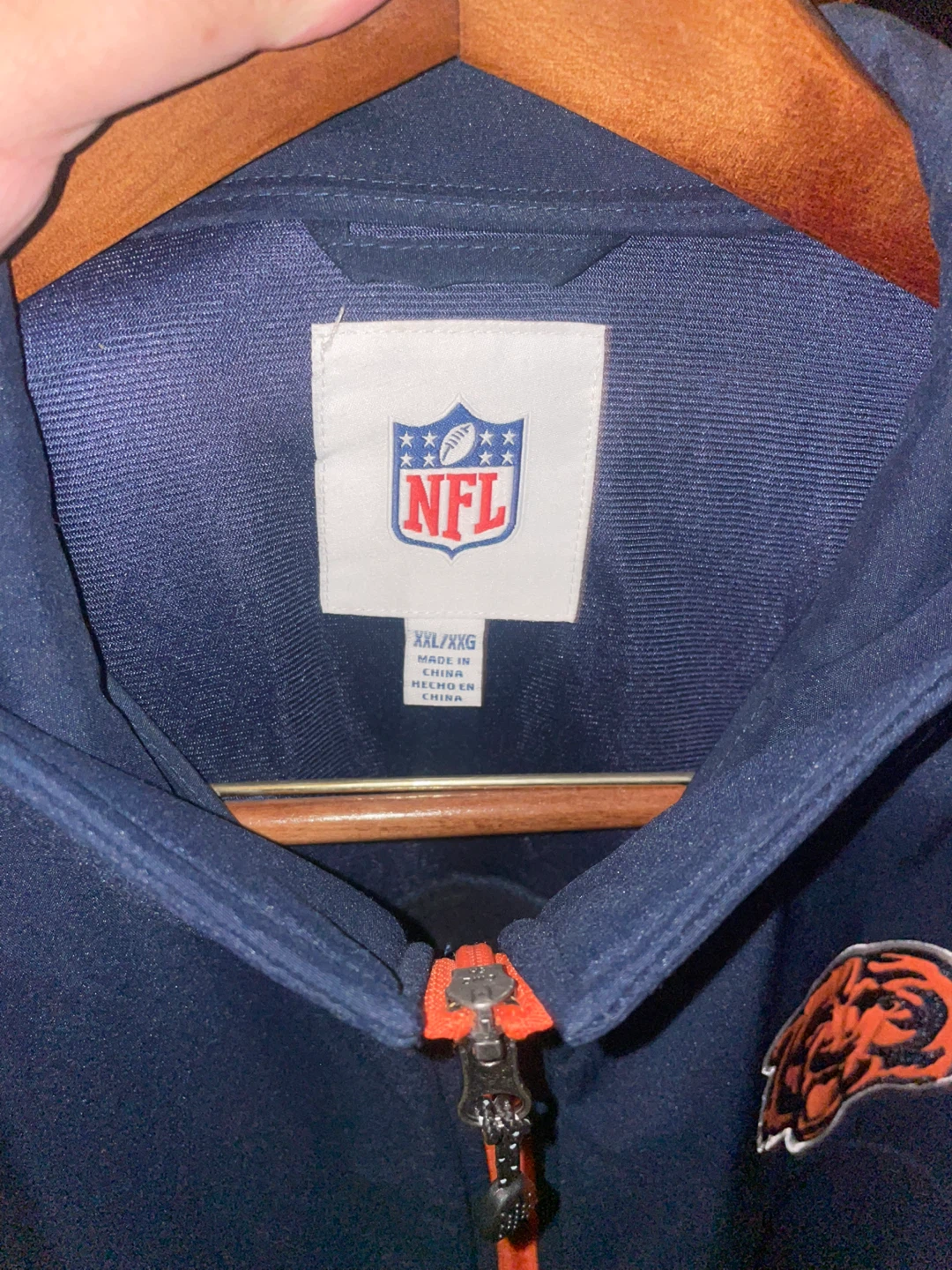 Chicago Bears NFL Official Soft Shell Jacket Navy XXL - photo 2