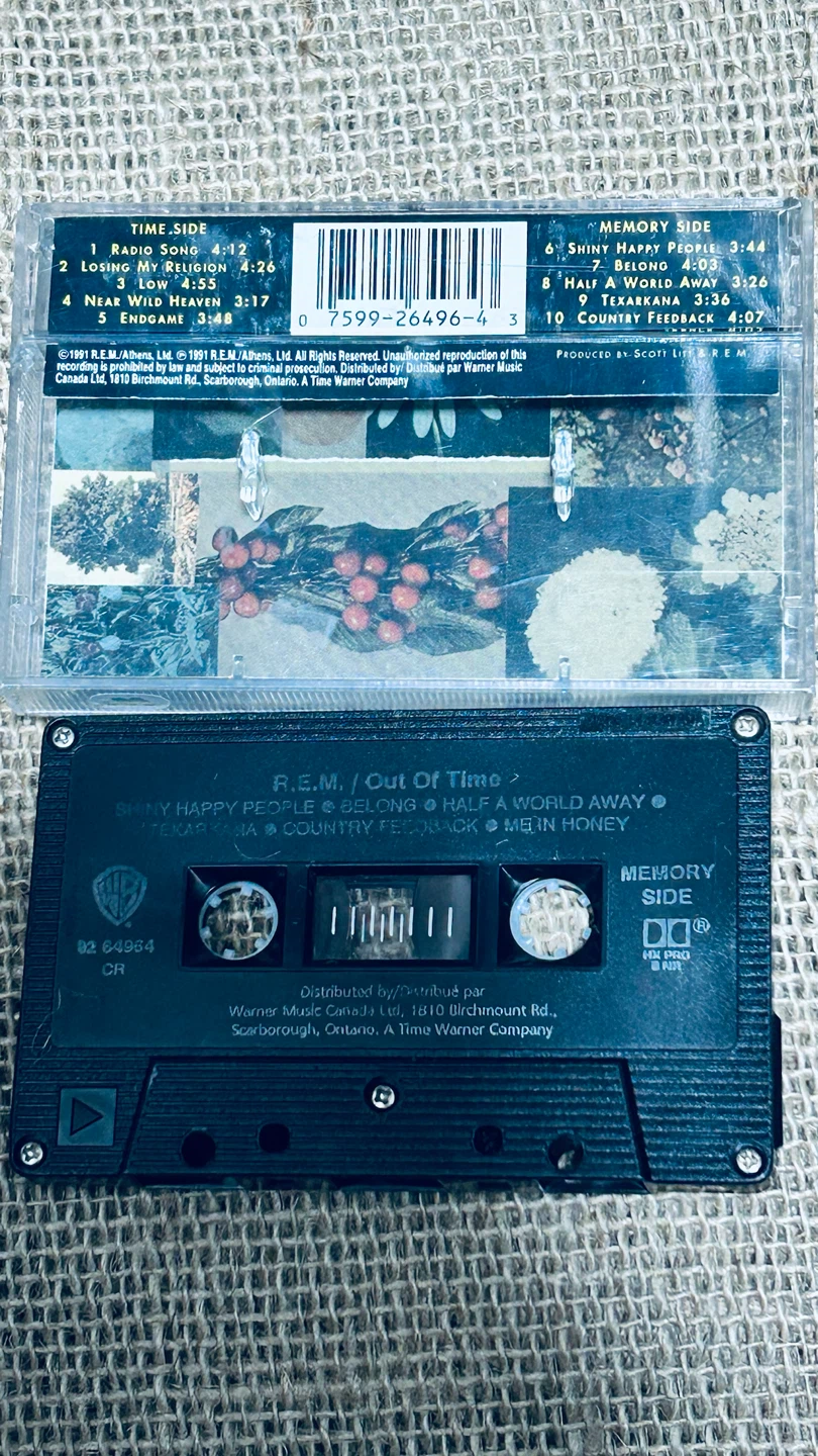 Vintage R.E.M. – Out of Time Cassette Tape 1991 – Tested - photo 2