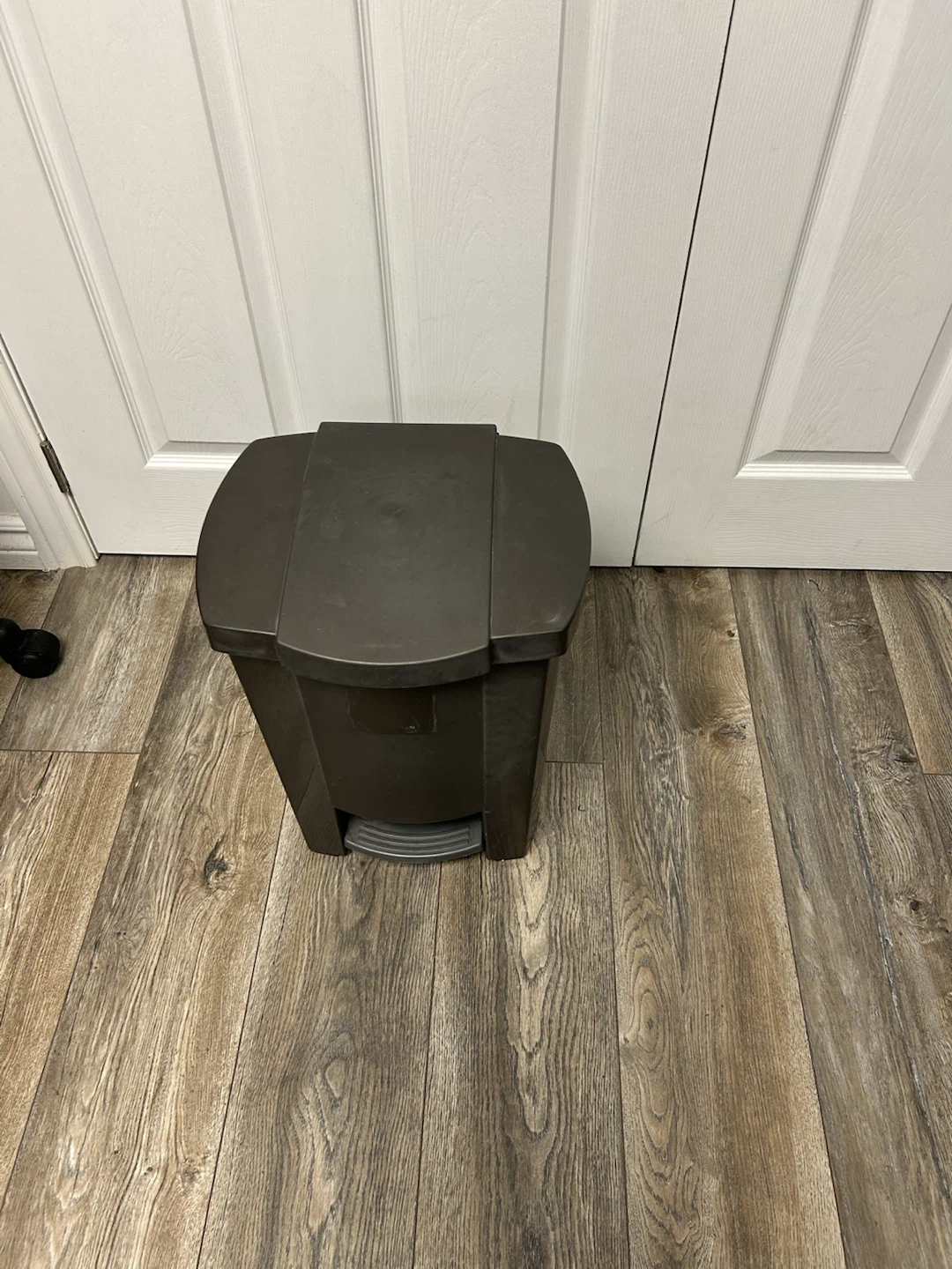 Dark Brown Plastic Pedal Bin