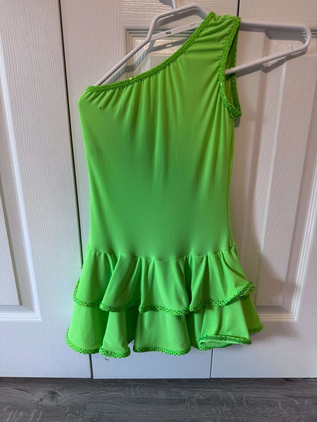 Weissman Neon Green Dance Leotard Size LC - photo 2