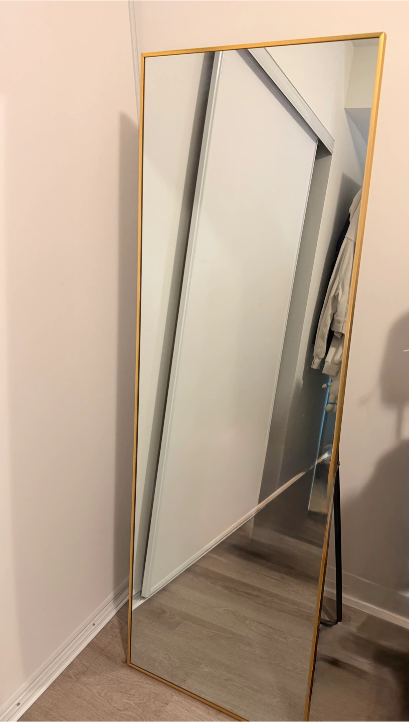 Full-Length Gold Frame Standing Mirror