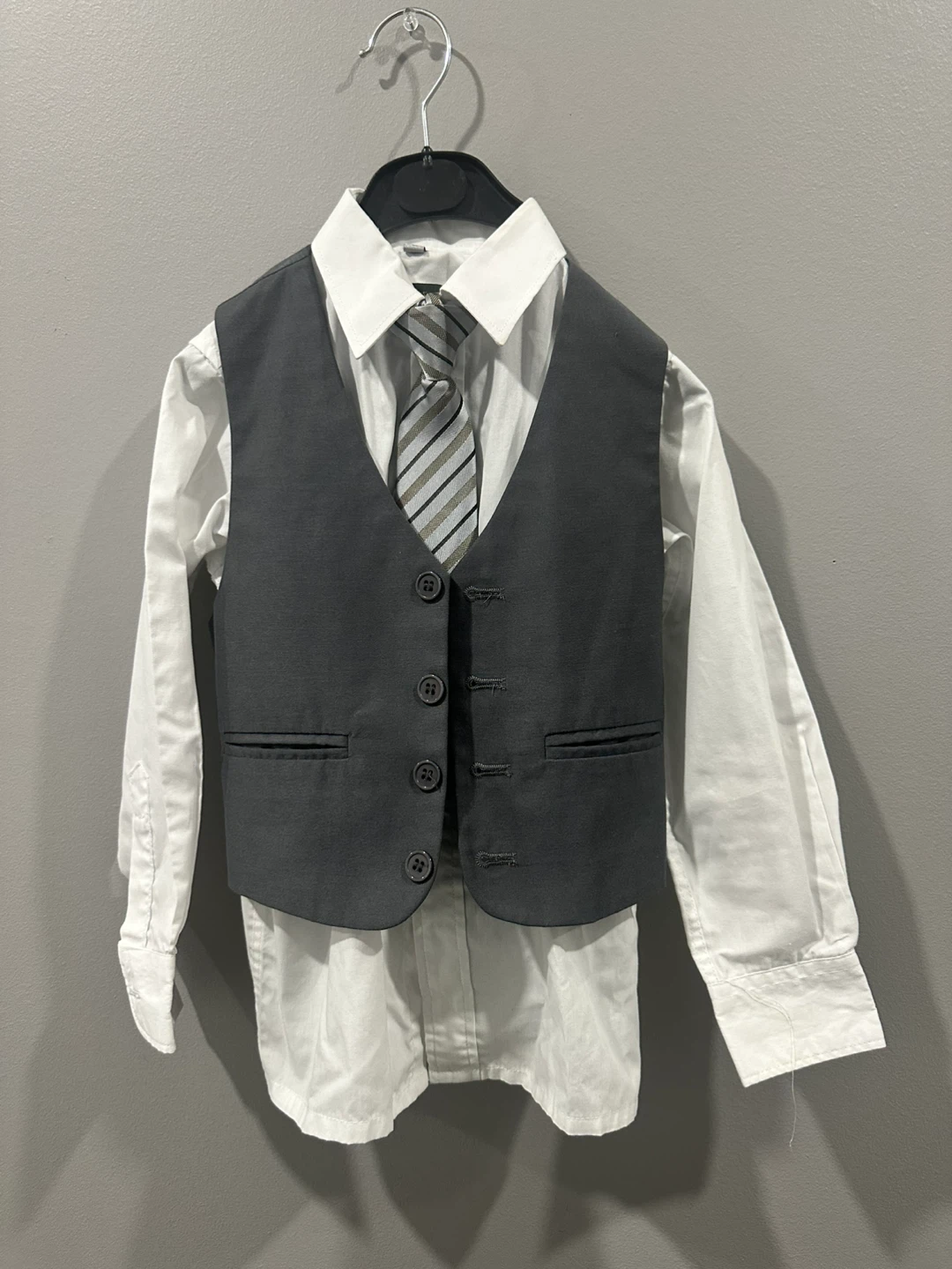 Fancy Kids Boys Formal Suit Set - Dark Grey Size 3