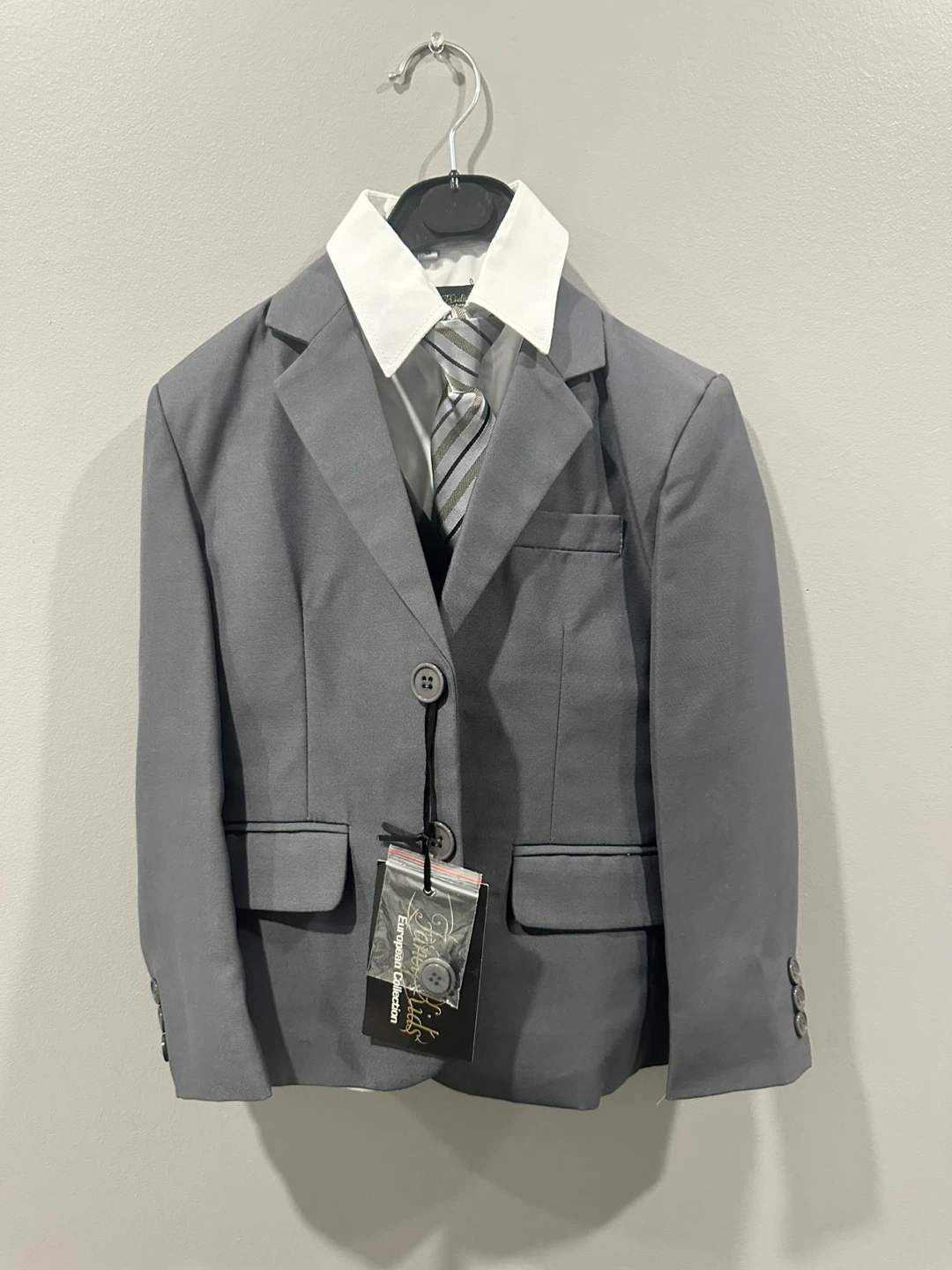 Fancy Kids Boys Formal Suit Set - Dark Grey Size 3 - photo 3