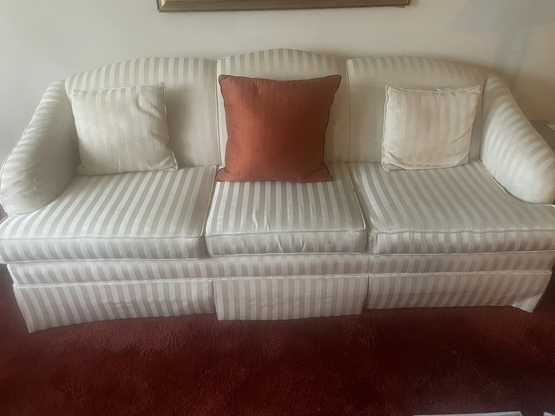 Striped Off-White Sofas