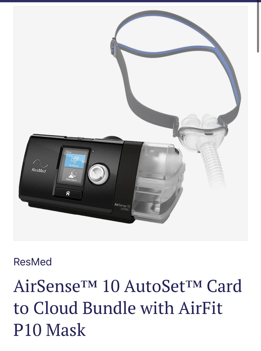 ResMed AirSense 10 AutoSet with AirFit P10 Mask - photo 2
