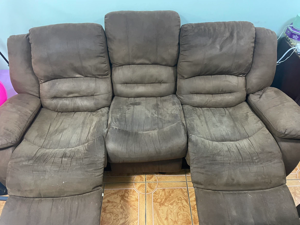 Brown 3-Seater Reclining Sofa
