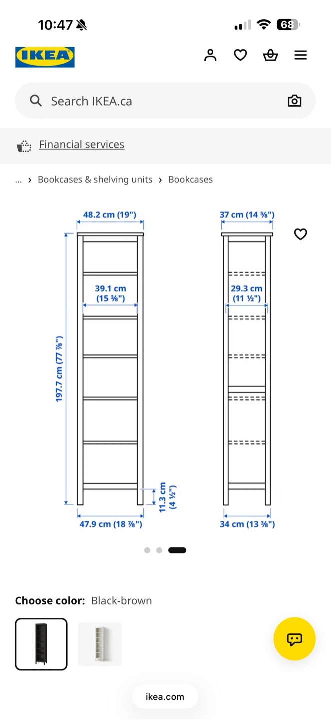 IKEA HEMNES Bookcase - Black-brown - photo 4