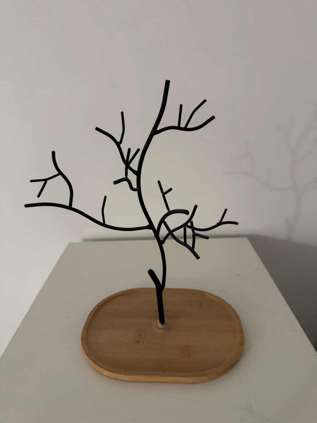 Black Tree Jewelry Stand with Bamboo Base - photo 2