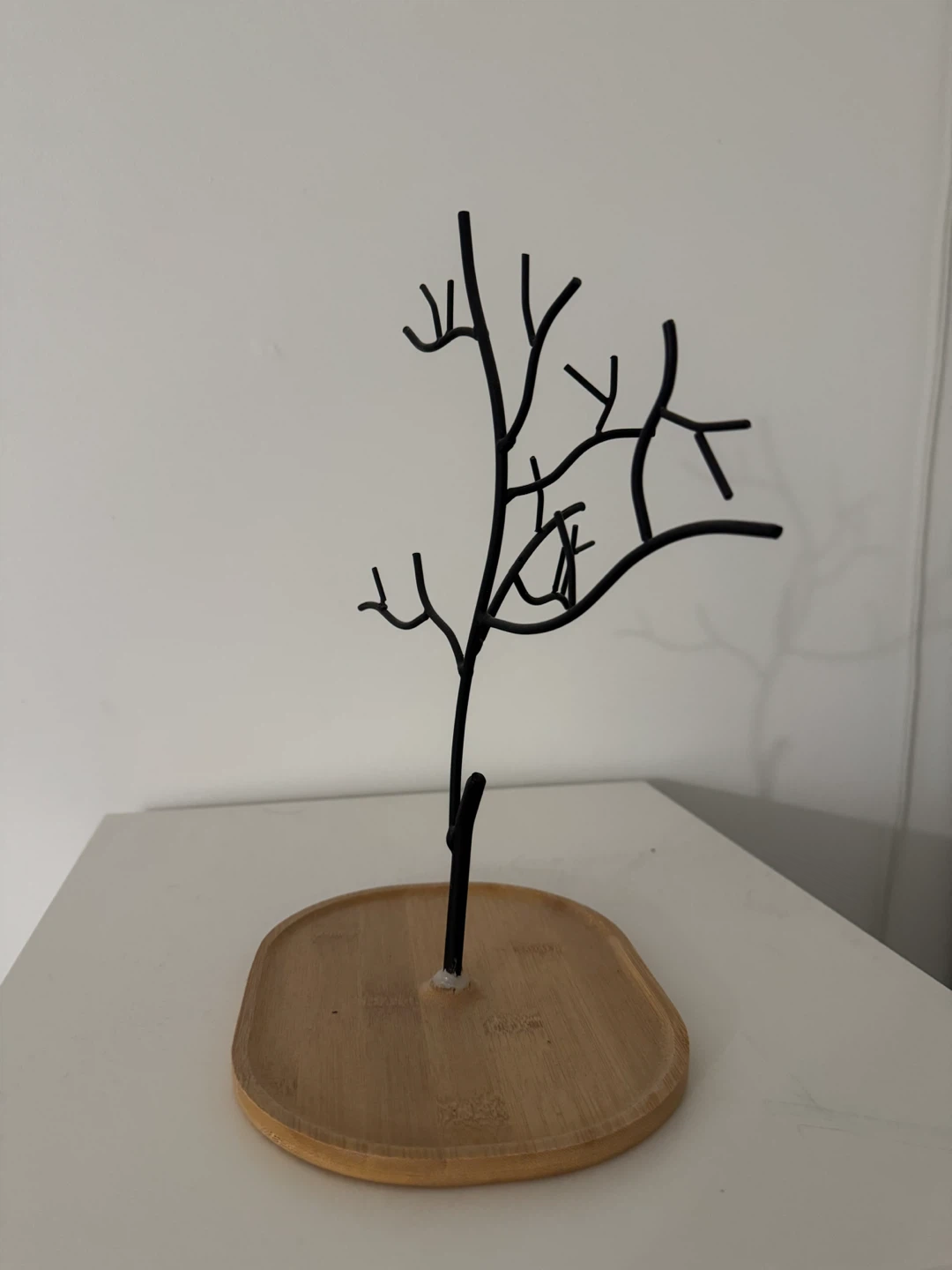 Black Tree Jewelry Stand with Bamboo Base - photo 3