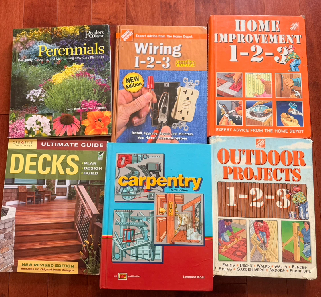 Set of 6 Home Improvement and Gardening Books