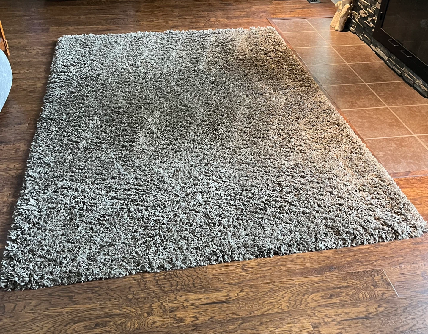 Grey/Brown Shag Area Rug