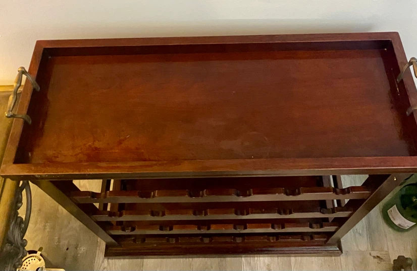 Bombay Dark Wood Wine Rack with Removable Serving Tray - photo 2