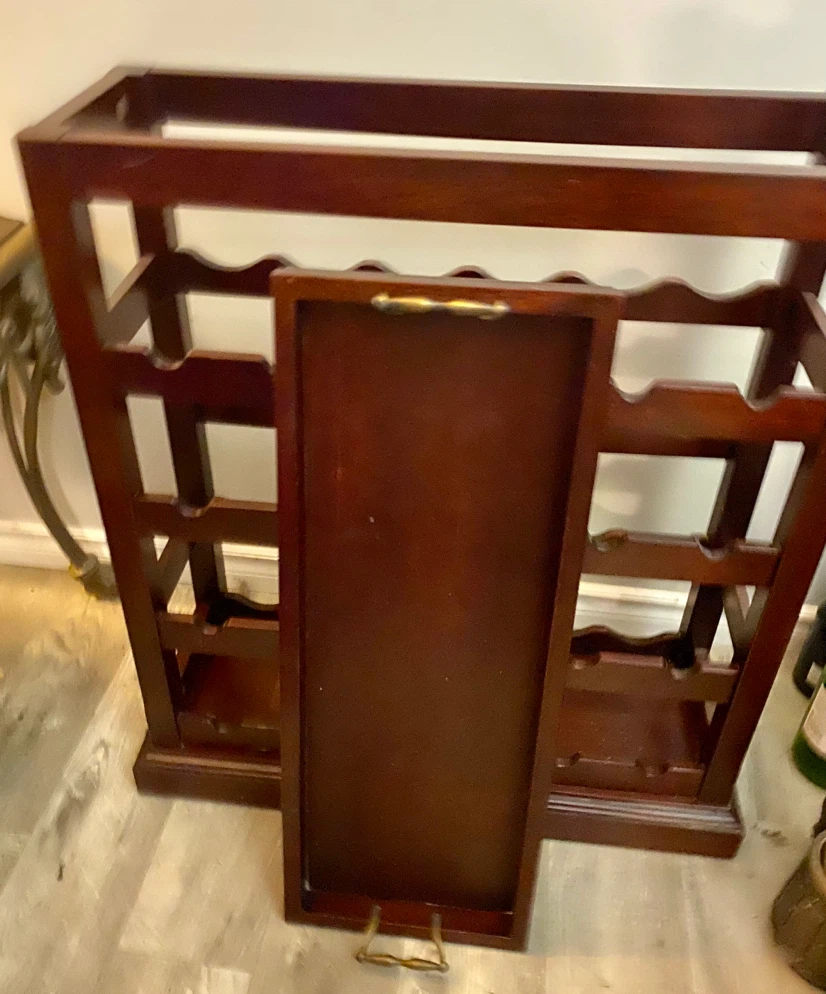 Bombay Dark Wood Wine Rack with Removable Serving Tray - photo 3