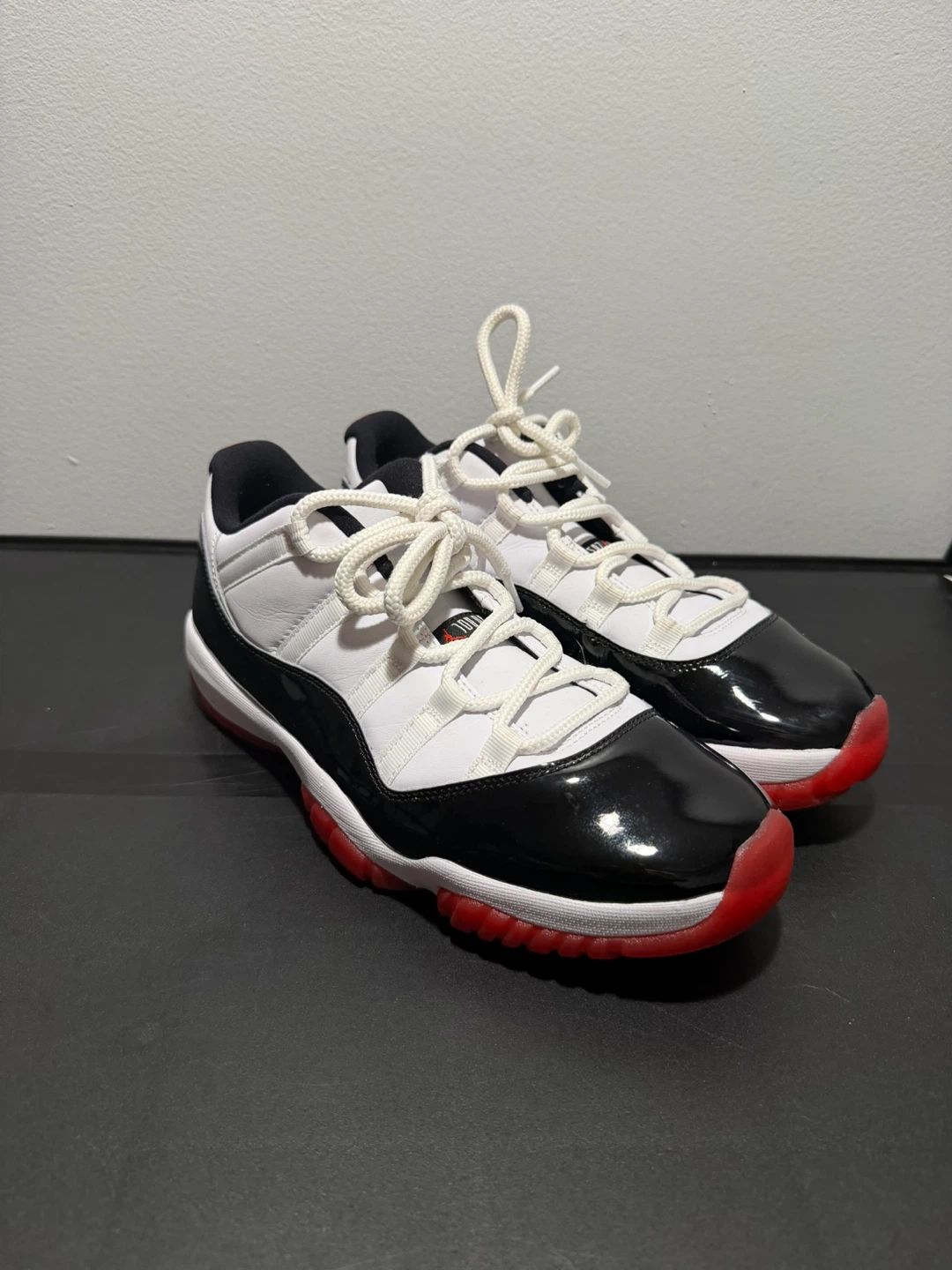 Air Jordan 11 Low White Black Red - photo 2