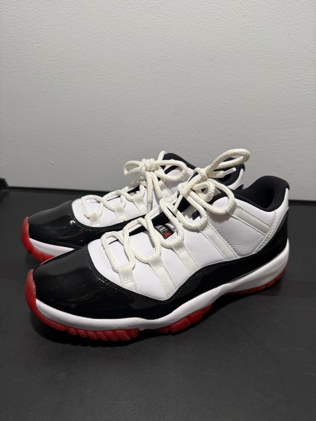 Air Jordan 11 Low White Black Red - photo 3
