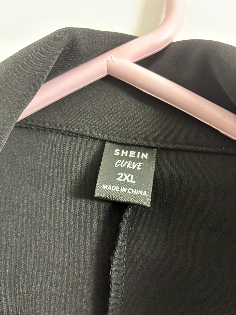 SHEIN Curve Black Sequin Sleeve Blazer - photo 3