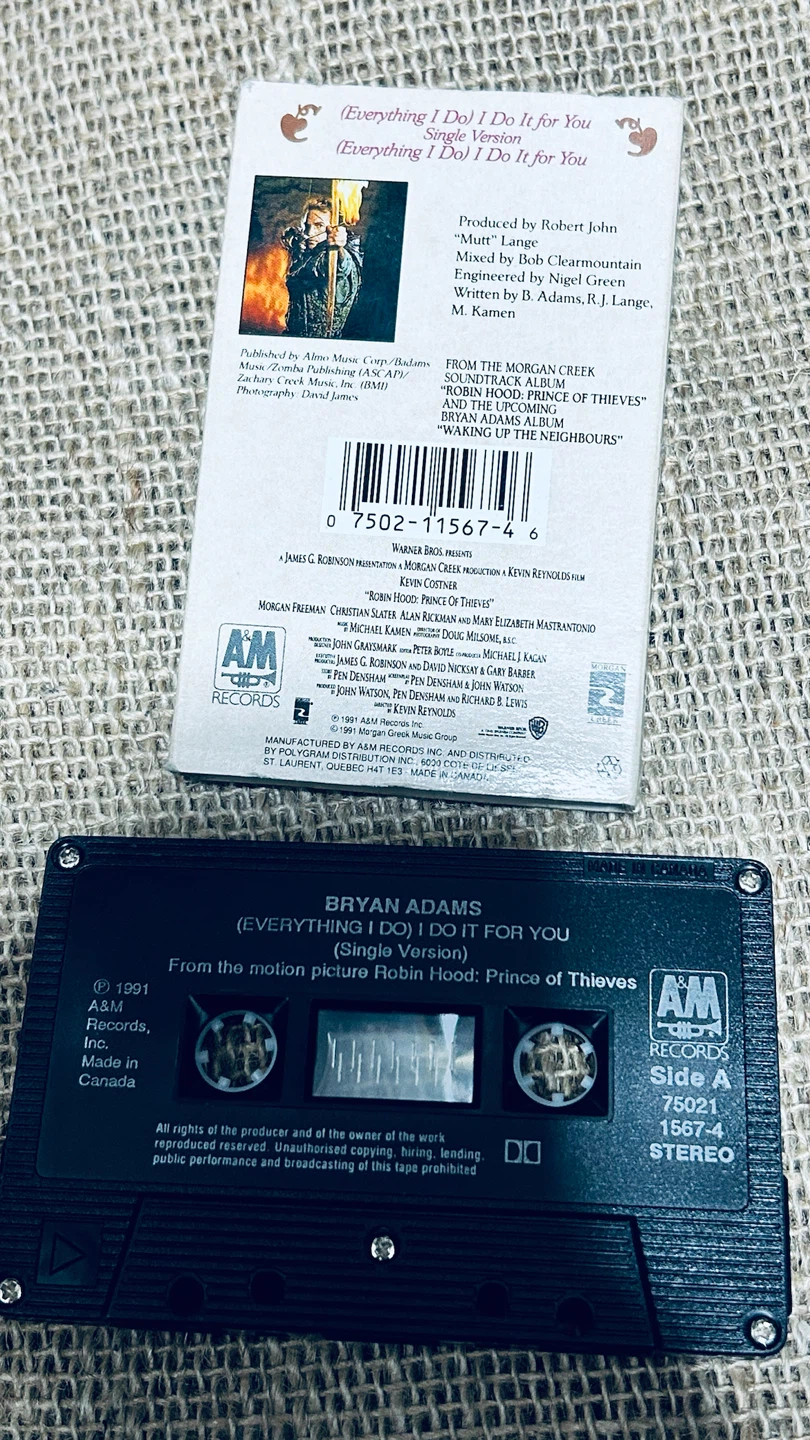 Vintage 1991 Bryan Adams “(Everything I Do) I Do It for You” - photo 2