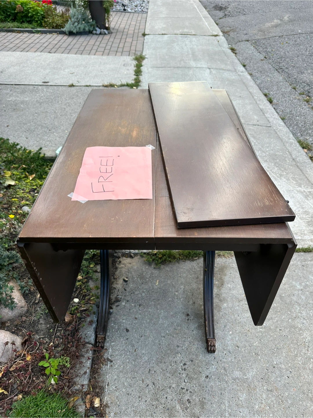 🆓 As Is drop-leaf dining table 🪵 - photo 5