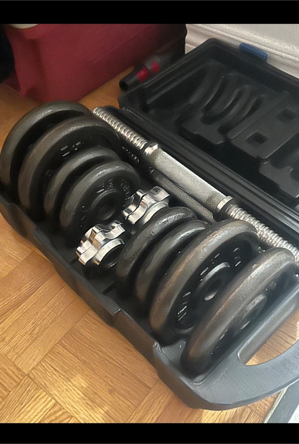 Cast Iron Dumbbell Set in Case - photo 2