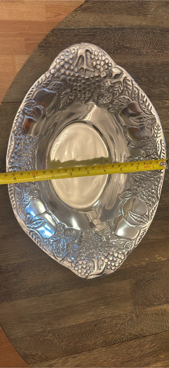 Decorative Pewter Serving Bowl - photo 5