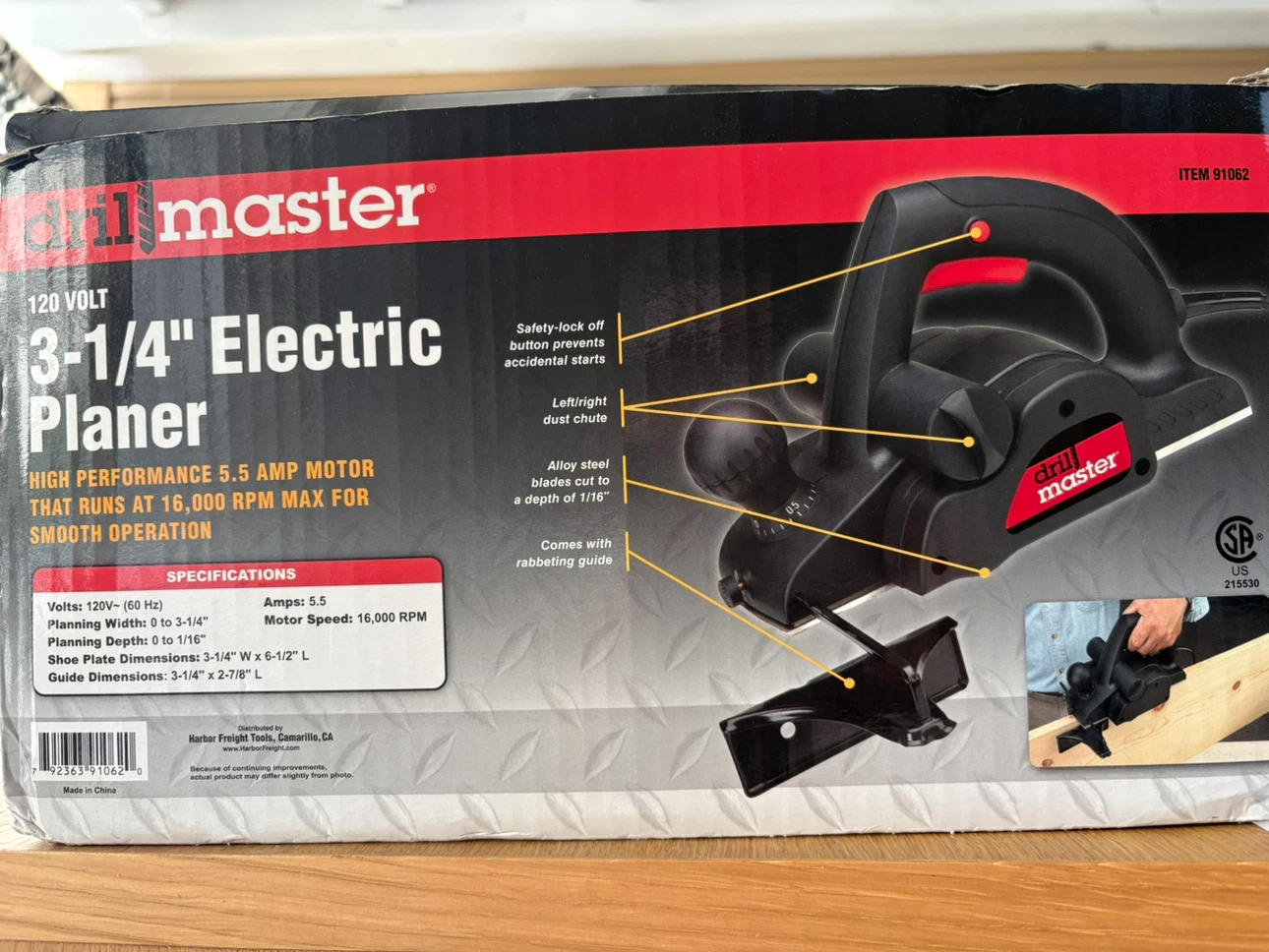 Drill Master 3-1/4 Inch Electric Planer - photo 4