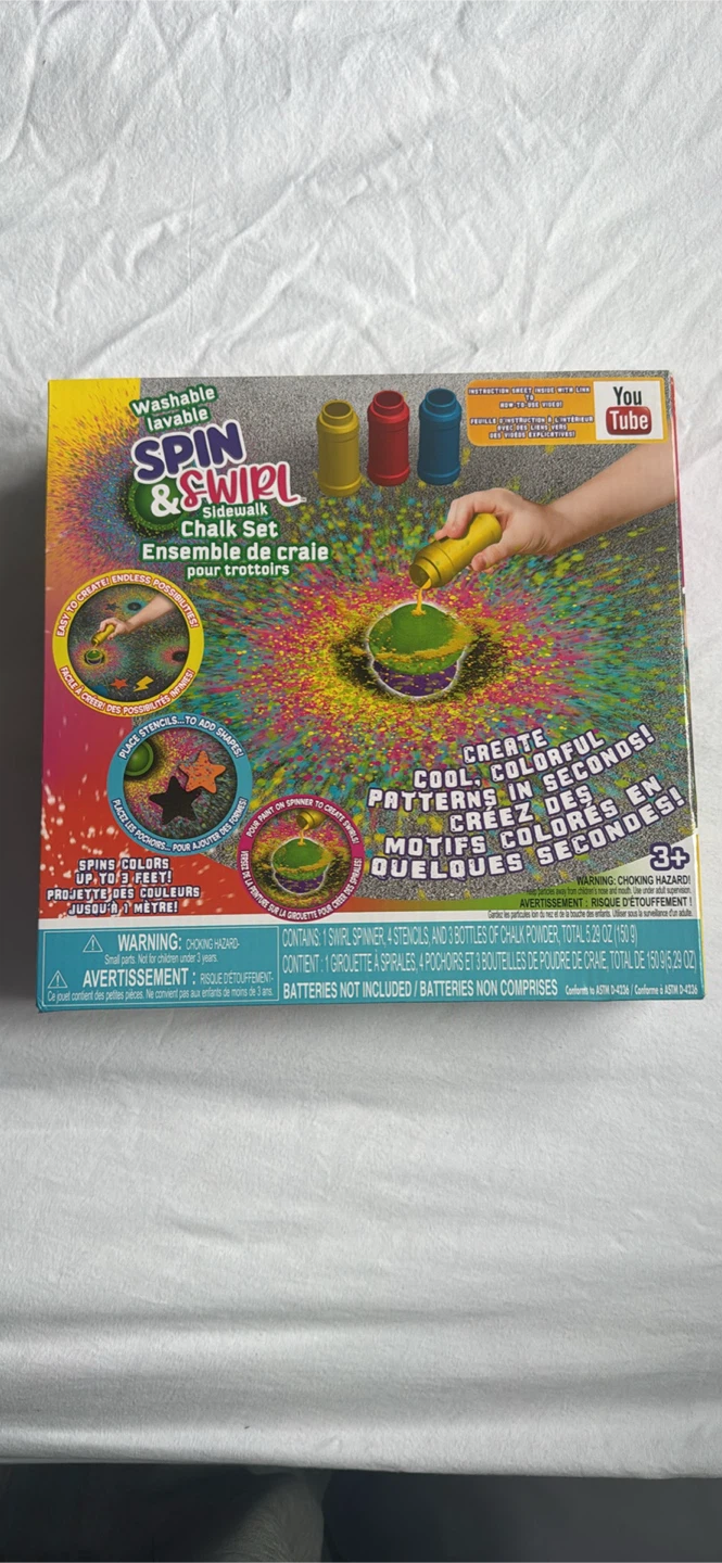 What Kids Want! Spin & Swirl Sidewalk Chalk Set