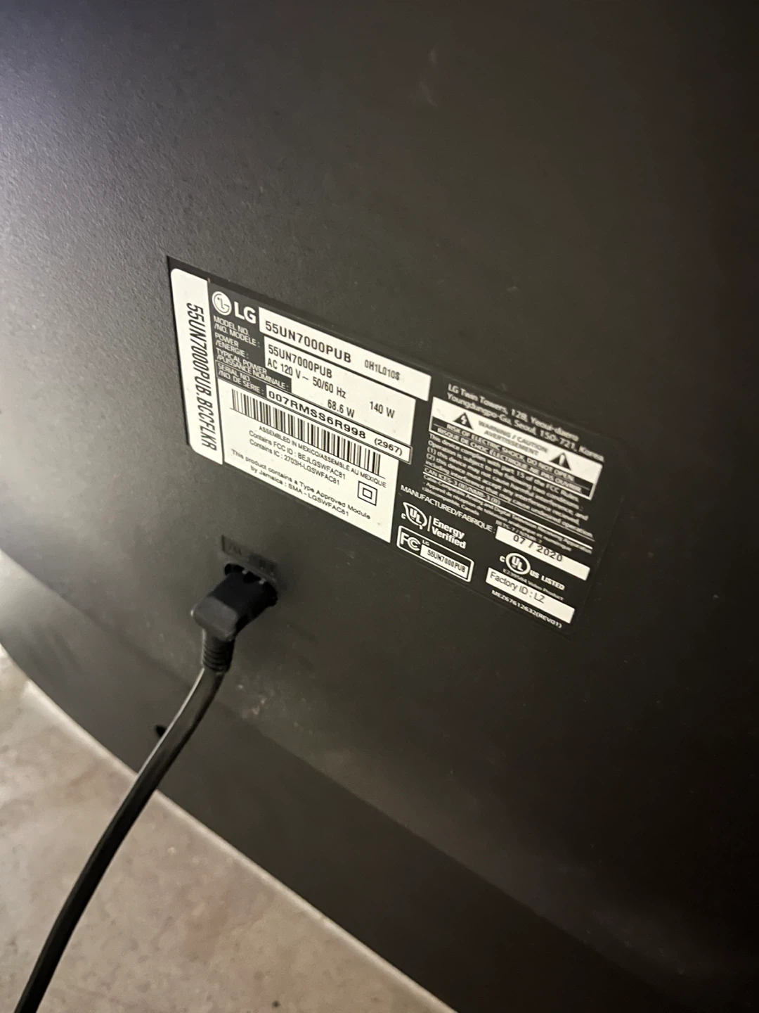 LG 55-inch Smart TV 55UN7000PUB - photo 3