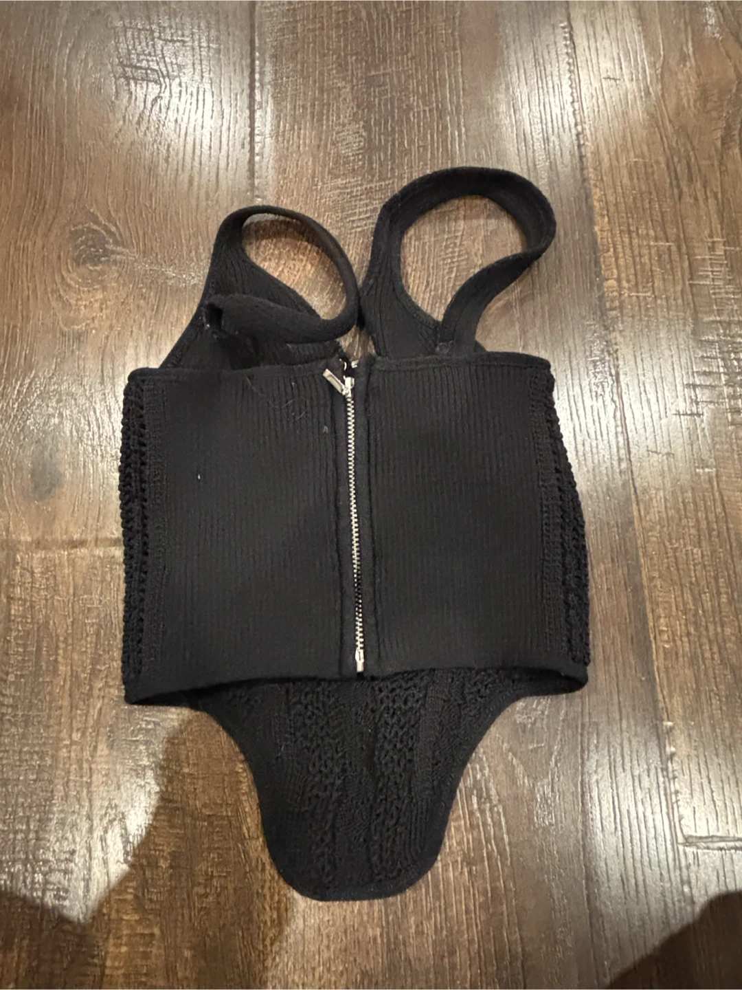 Garage black knit corset top - photo 3