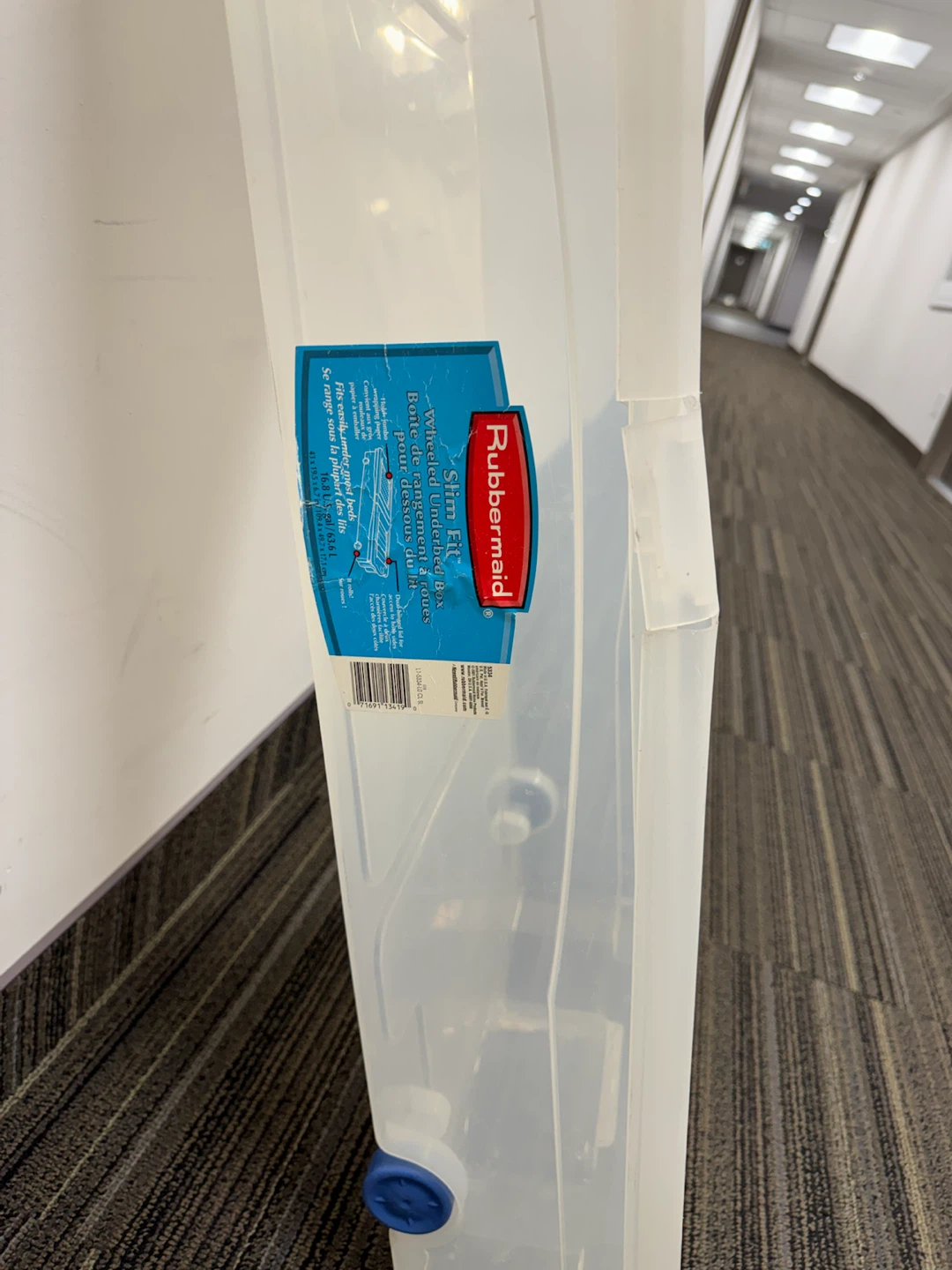Under The Bed Rubbermaid Storage Box on wheels $10 - photo 2