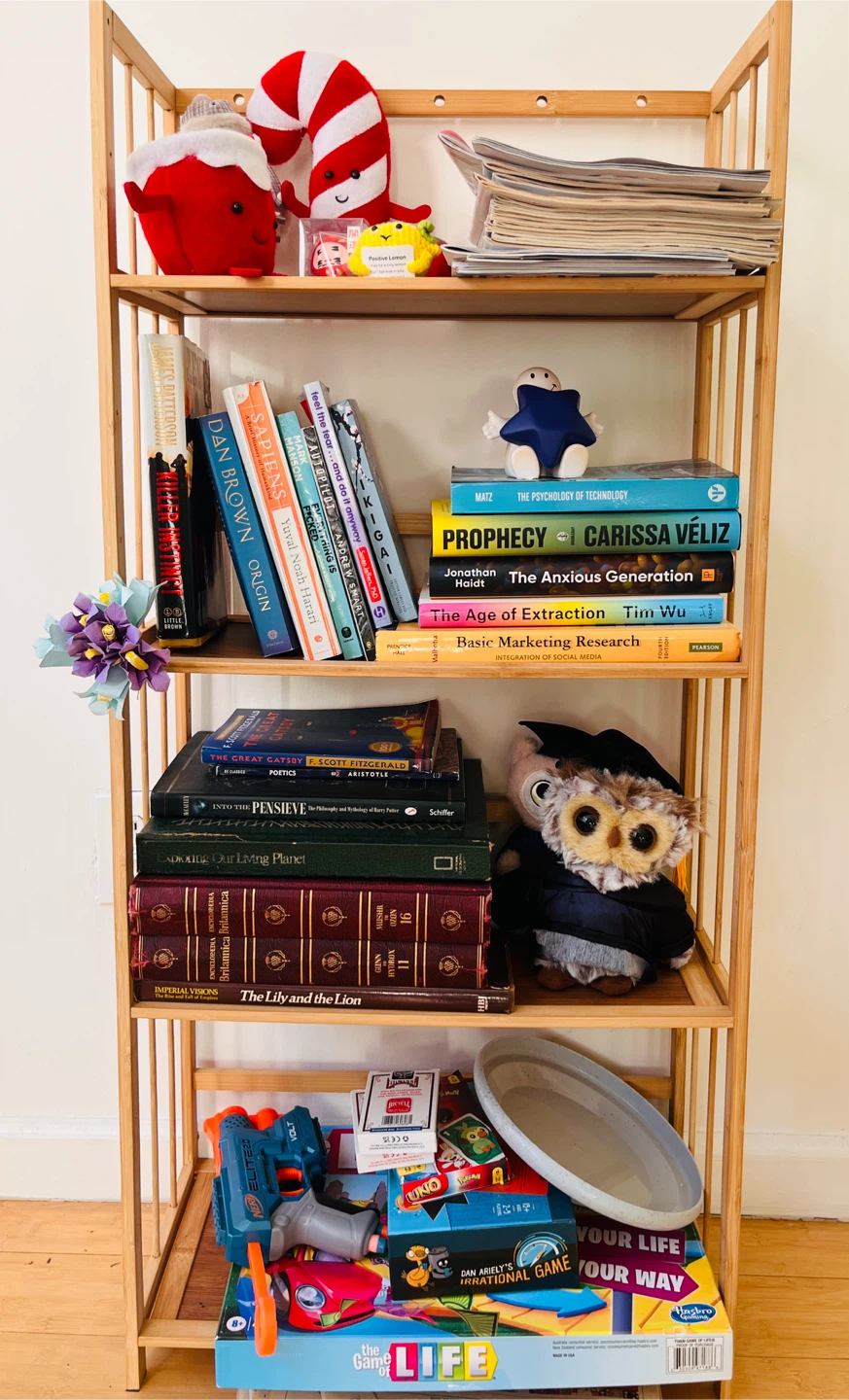 Bamboo 4-Tier Book Shelf