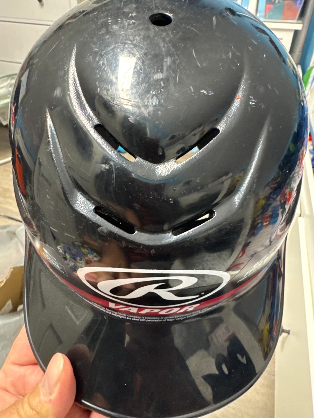 Rawlings Vapor Batting Helmet - Black - photo 4